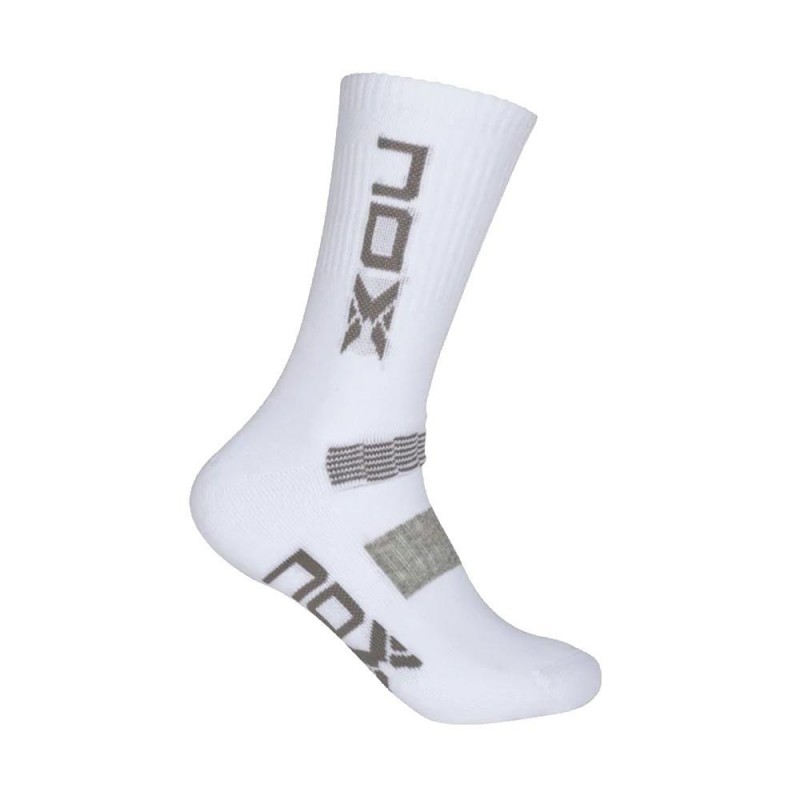 Calcetines Nox Largos M Blancos Logo Gris Calcetines Nox Largos M Blancos Logo Gris