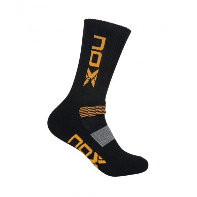 Calcetines Nox Largos M Negros Logo Naranja