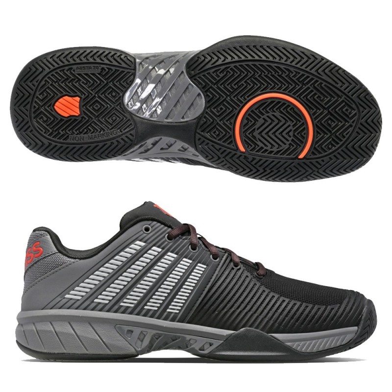 Padelschoenen Kswiss Express Light 2 Gitzwart Grijs Padelschoenen Kswiss Express Light 2 Gitzwart Grijs