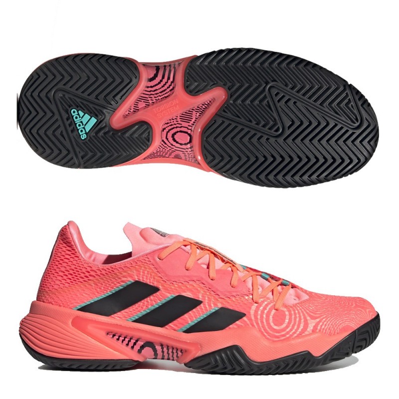 Padelschoenen Adidas Barricade M Turbo Core Zwart Zuurrood 2022