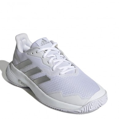 Padelschoenen Adidas Courtjam Control W wolk wit zilver metallic 2022