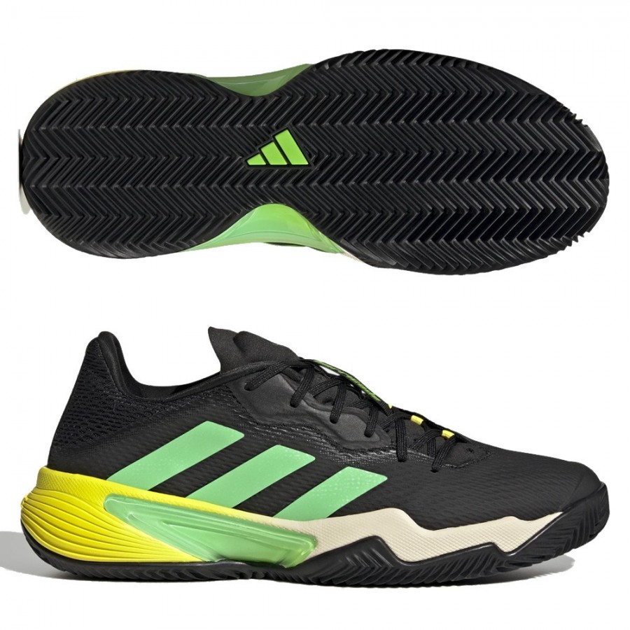 aflevering schapen leven Adidas Barricade M Clay wit balk groen geel - Sistema Geofit - Zona de Padel