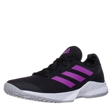 Padelschoenen Adidas Courtflash W core black semi pulse lilac 2022