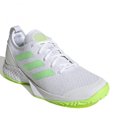 padelschoenen Adidas Courtflash M white beam solar green 2022