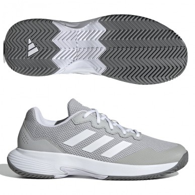 padelschoenen Adidas GameCourt 2 M grey two ftwr white 2022