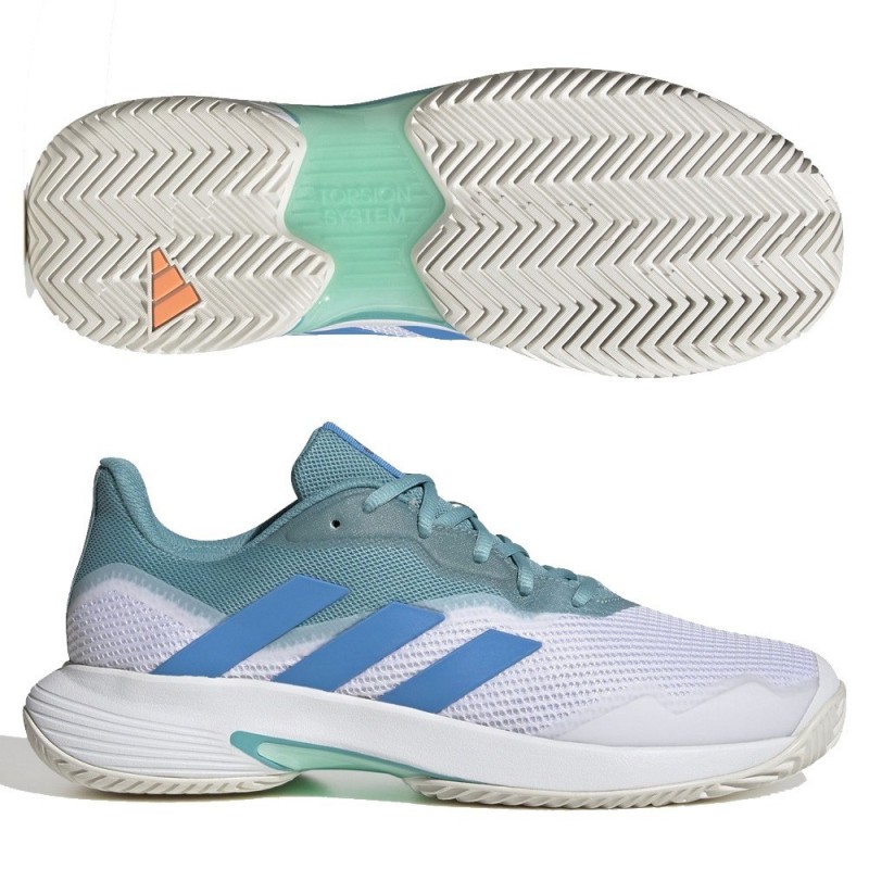 padelschoenen Adidas Gourtjam 2 M mint ton pulse blue ftwr white 2022