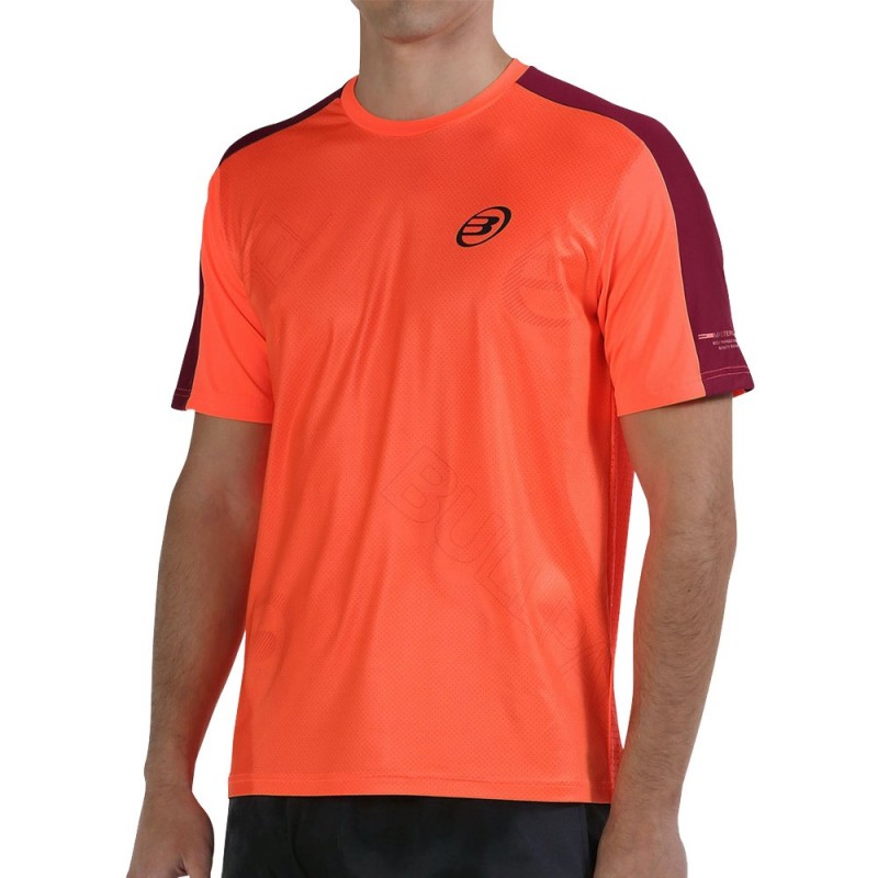 Bullpadel T-shirt Mitad koraal fluor Bullpadel T-shirt Mitad koraal fluor