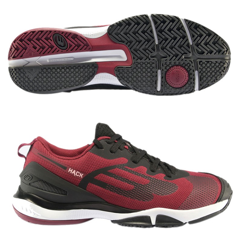 Bullpadel Hack Hybrid Fly 22 bordeauxrode schoenen Bullpadel Hack Hybrid Fly 22 bordeauxrode schoenen