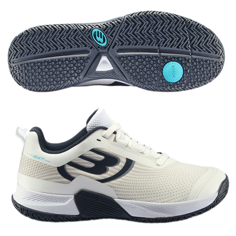 Bullpadel Next Hybrid Pro 22 witte marineblauwe schoenen Bullpadel Next Hybrid Pro 22 witte marineblauwe schoenen