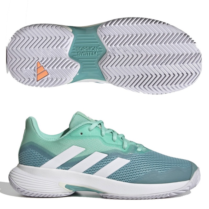 padelschoenen Adidas CourtJam Control W easy groen wit 2022 padelschoenen Adidas CourtJam Control W easy groen wit 2022