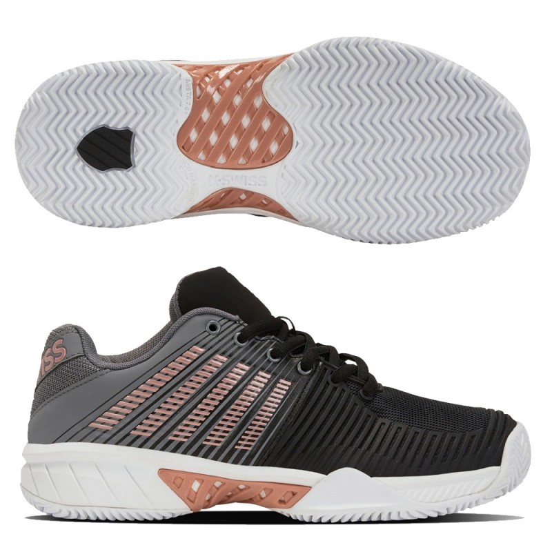 padelschoenen Kswiss Express Light 2 HB zwart staalgrijs padelschoenen Kswiss Express Light 2 HB zwart staalgrijs