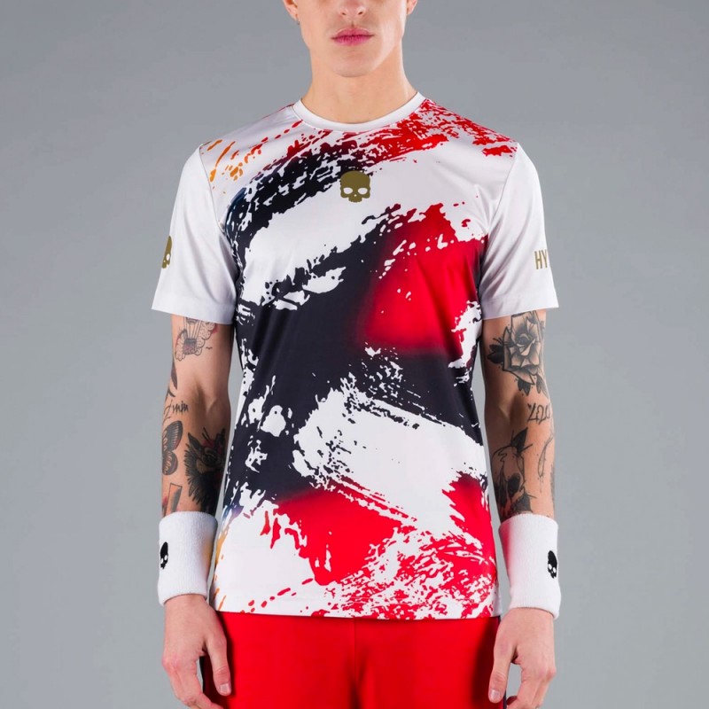 Hydrogen Brush Tech Tee Wit Blauw Rood Hydrogen Brush Tech Tee Wit Blauw Rood