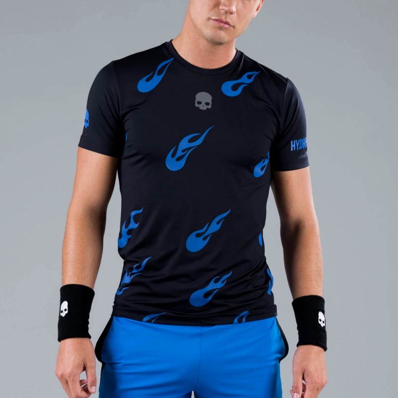 Hydrogen Flames Tech Tee T-Shirt Zwart Blauw Hydrogen Flames Tech Tee T-Shirt Zwart Blauw
