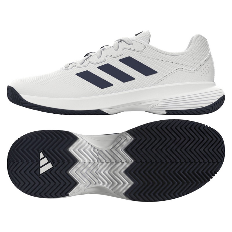 padelschoenen Adidas Gamecourt 2 M Wit Marineblauwe