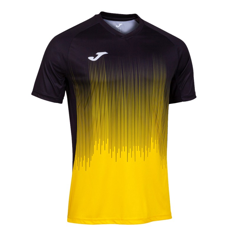 Joma Tiger IV geel zwart t-shirt Joma Tiger IV geel zwart t-shirt