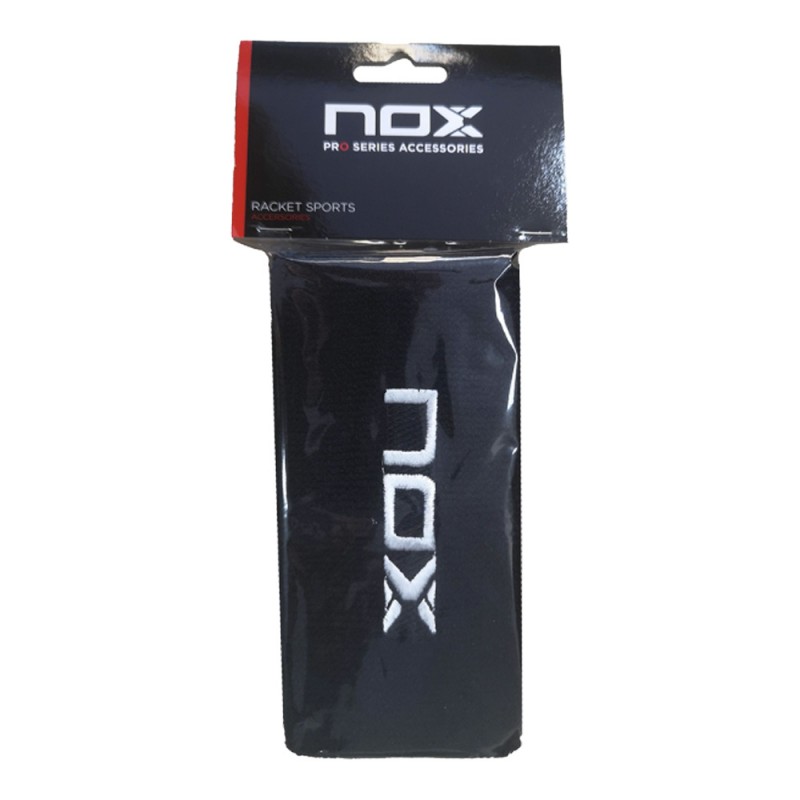 Nox lange zwarte wristbands met wit logo Nox lange zwarte wristbands met wit logo