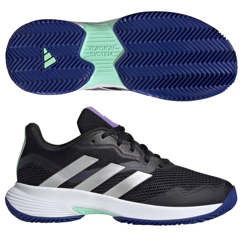 padelschoenen Adidas Courtjam Control W Clay core black silver