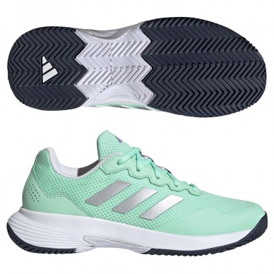 padelschoenen Adidas Gamecourt 2 W pulse mint zilver violet