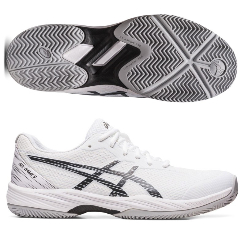 Asics Gel Game 9 Padel wit zwart 2023 Asics Gel Game 9 Padel wit zwart 2023
