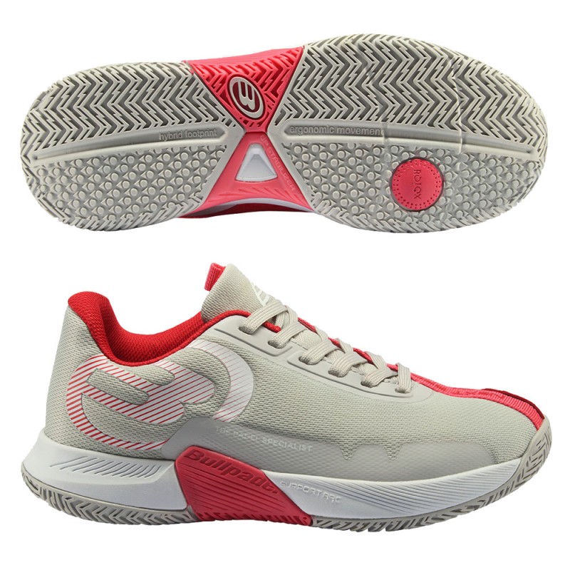 Padelschoenen Bullpadel Next Pro W 23V lichtgrijze Padelschoenen Bullpadel Next Pro W 23V lichtgrijze