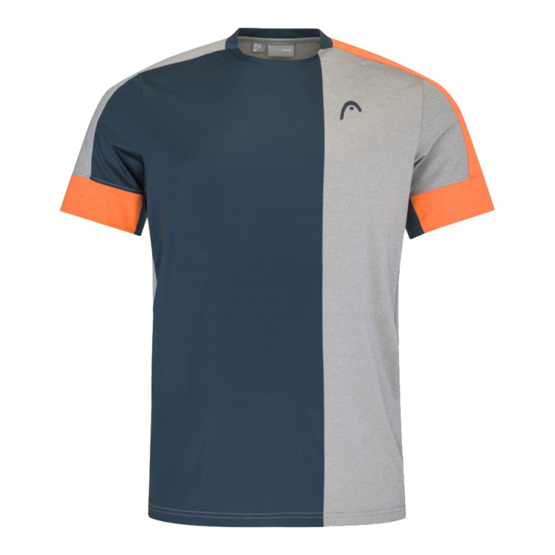 t-shirt Head Padel Tech grey orange t-shirt Head Padel Tech grey orange