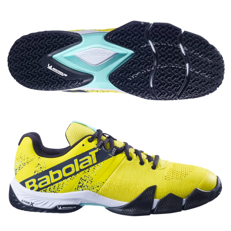 Padelschoenen Babolat Movea Heren acacia blauw curacao 2023 Padelschoenen Babolat Movea Heren acacia blauw curacao 2023
