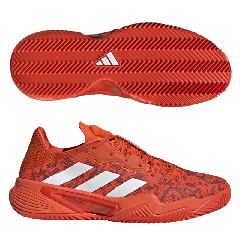 Padelschoenen Adidas Barricade M Clay preloved rood wit 2023