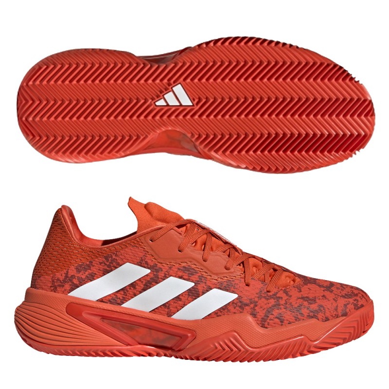 Padelschoenen Adidas Barricade M Clay preloved rood wit 2023 Padelschoenen Adidas Barricade M Clay preloved rood wit 2023