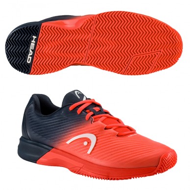 Padelschoenen Head Revolt Pro 4.0 Clay bosbes vurig koraal 2023