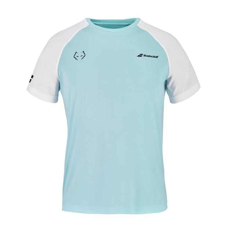 T-shirt Babolat Crew Neck Tee Lebron angel blue white T-shirt Babolat Crew Neck Tee Lebron angel blue white