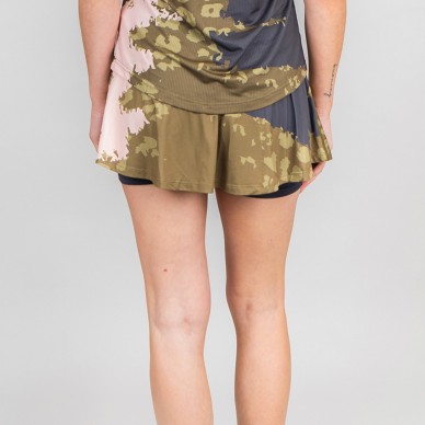 Skirt Bidi Badu Pure Wild Printed Wavy olijf donkergrijs