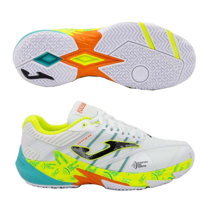 Padelschoenen Joma T.OPEN 2372 wit limoen 2023