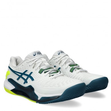 Padelschoenen Asics Gel Resolution 9 Clay white restful teal