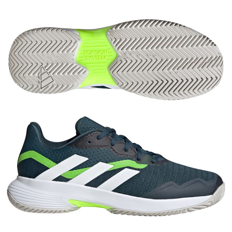 Padelschoenen Adidas Courtjam Control M arctic night white lemon 2023