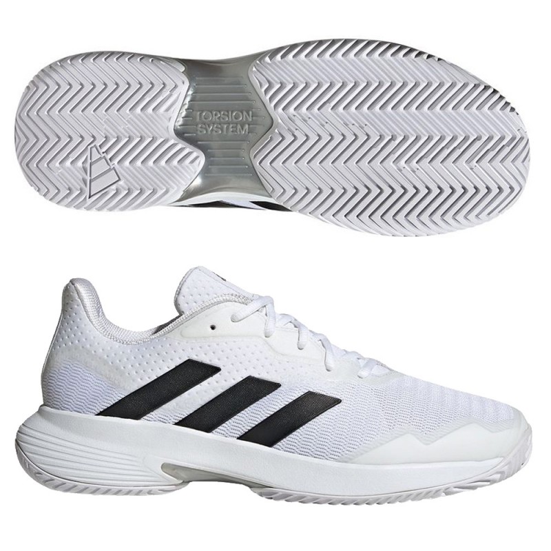 Padelschoenen Adidas Courtjam Control M white core black silver 2023 Padelschoenen Adidas Courtjam Control M white core black silver 2023