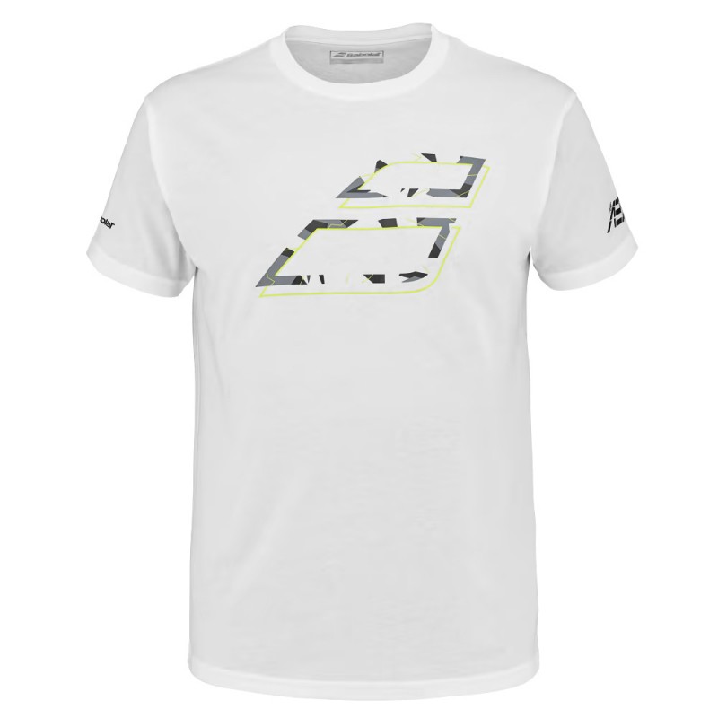 T-Shirt Babolat Aero katoenen wit T-Shirt Babolat Aero katoenen wit