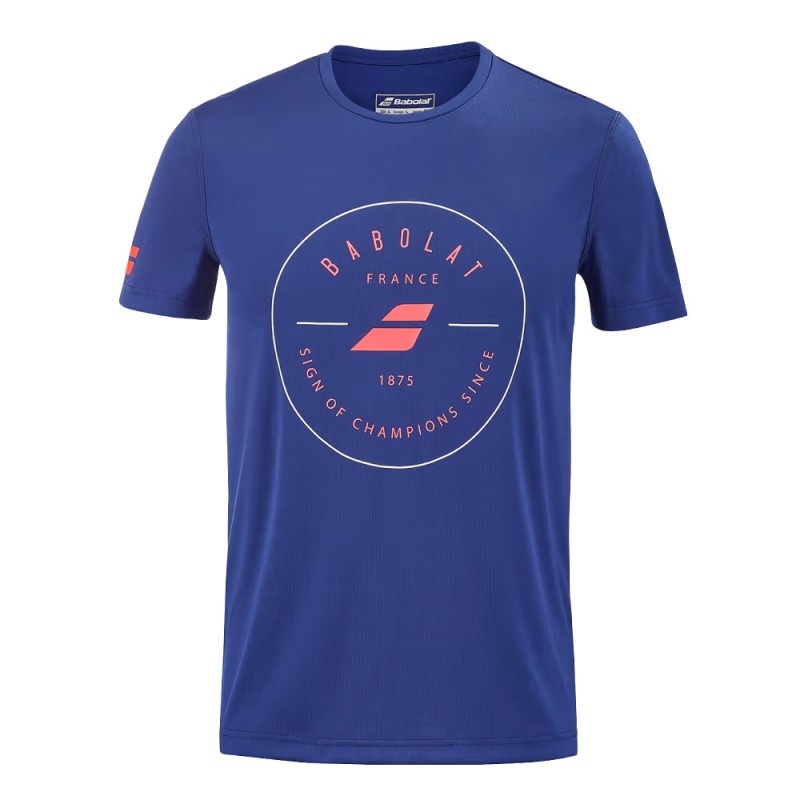 T-shirt Babolat Exercise Graphic Heren donkerblauw T-shirt Babolat Exercise Graphic Heren donkerblauw
