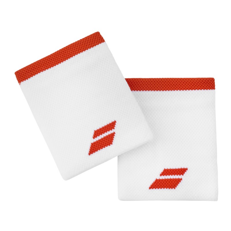 Wristbands Babolat Logo Jumbo Wit Rood Wristbands Babolat Logo Jumbo Wit Rood