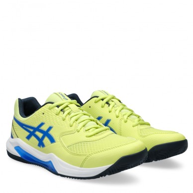 Asics Gel Dedicate 8 Padel glow yellow illusion blauw