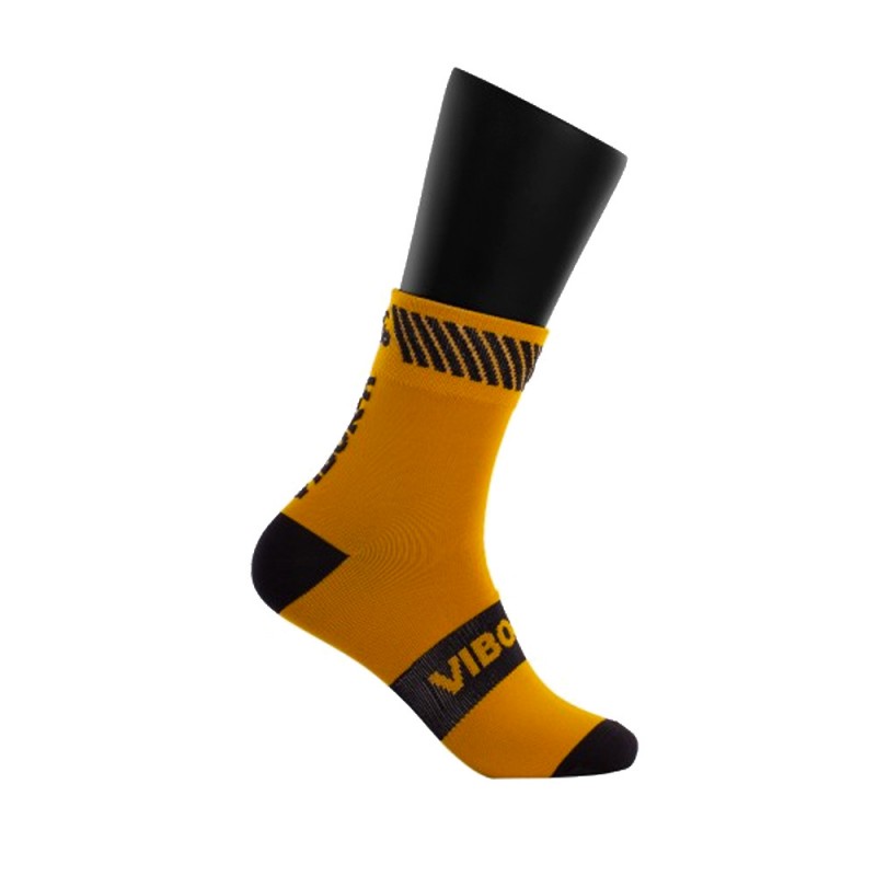 Socks Vibora mid-half cane black gold Socks Vibora mid-half cane black gold