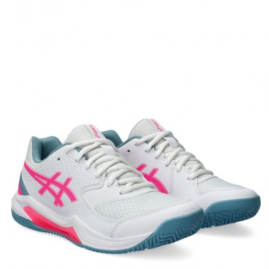 Asics Gel Dedicate 8 Padel white hot pink 2023 padelschoenen