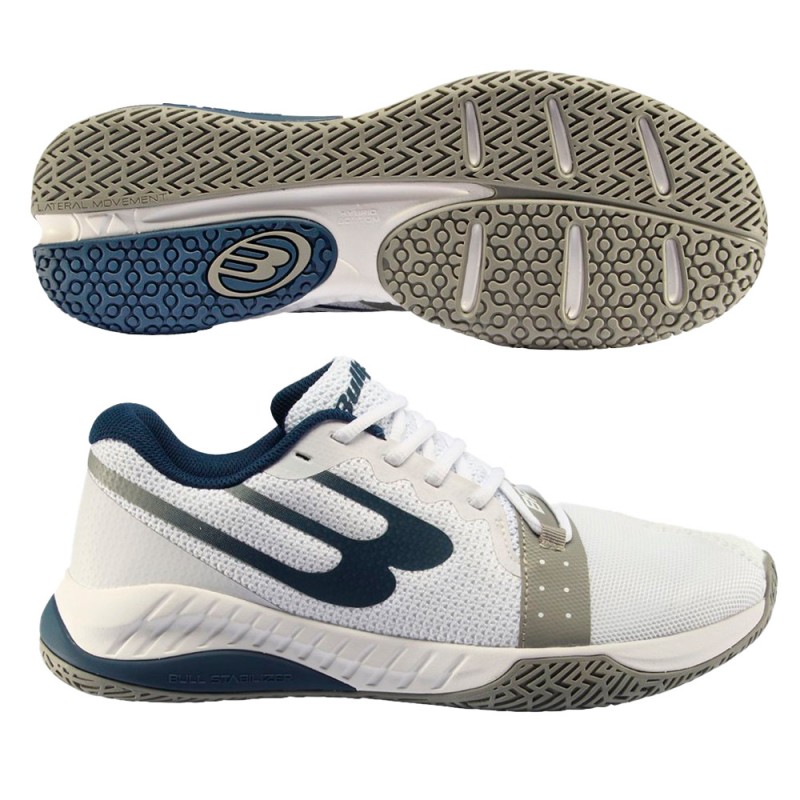 Padelschoenen Bullpadel Comfort 23I witte marineblauwe