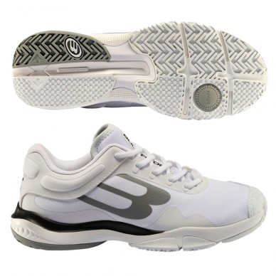 Padelschoenen Bullpadel Flow Hybrid Fly 23I wit zwart