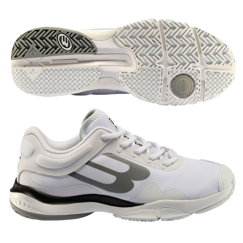 Padelschoenen Bullpadel Flow Hybrid Fly 23I wit zwart Padelschoenen Bullpadel Flow Hybrid Fly 23I wit zwart