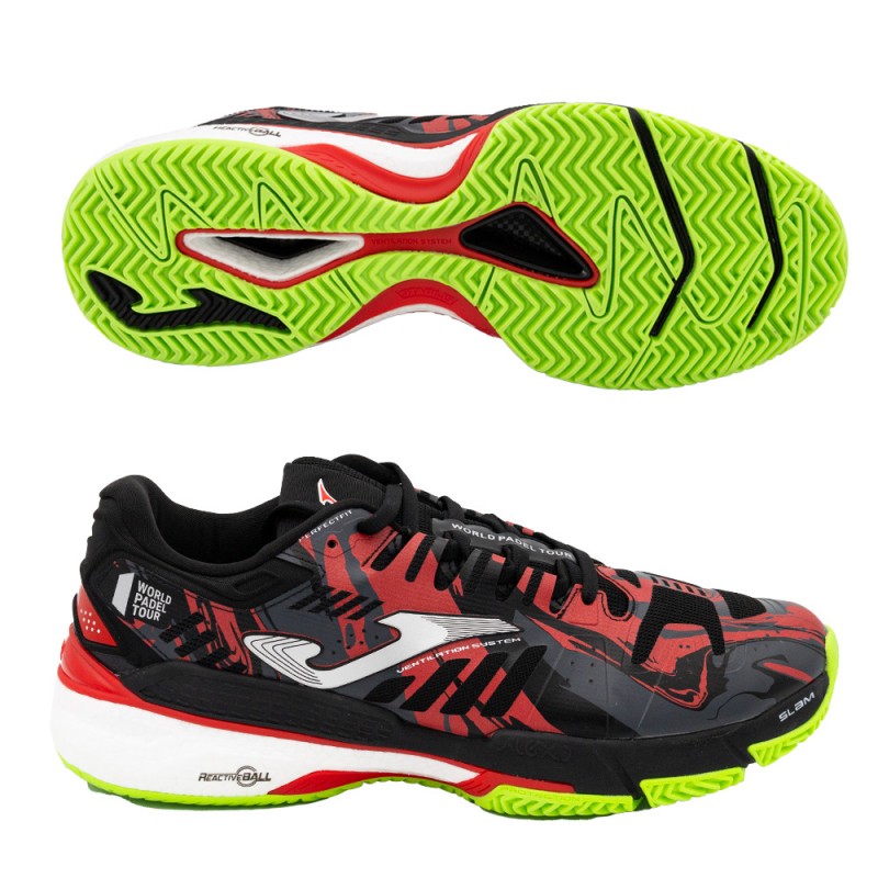 Padelschoenen Joma Slam Men 2301 zwart rood 2023 Padelschoenen Joma Slam Men 2301 zwart rood 2023