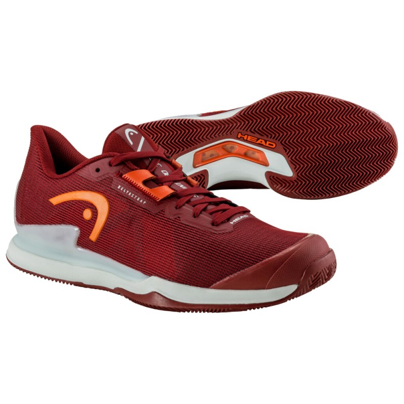 Head Sprint Pro 3.5 Clay dark red orange heren 2024