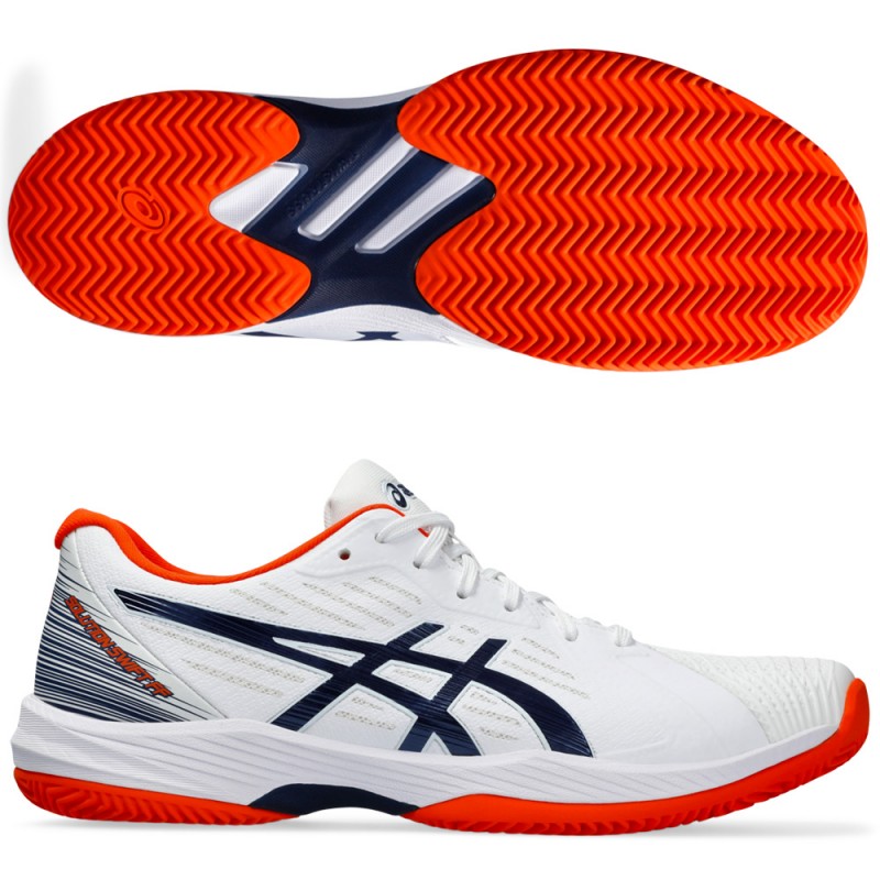 Asics Solution Swift FF Clay white blue expanse heren 2024 Asics Solution Swift FF Clay white blue expanse heren 2024