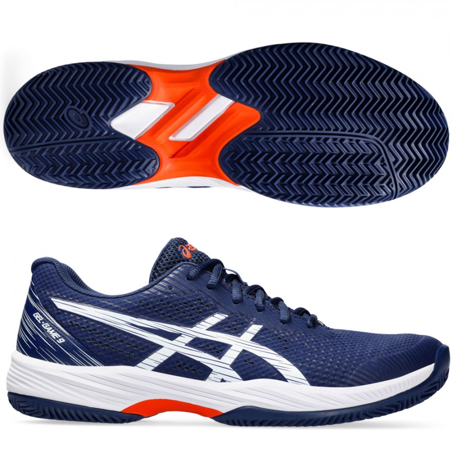 Asics padel schoenen Gel Game 9 Clay oc blauw Zona de Padel
