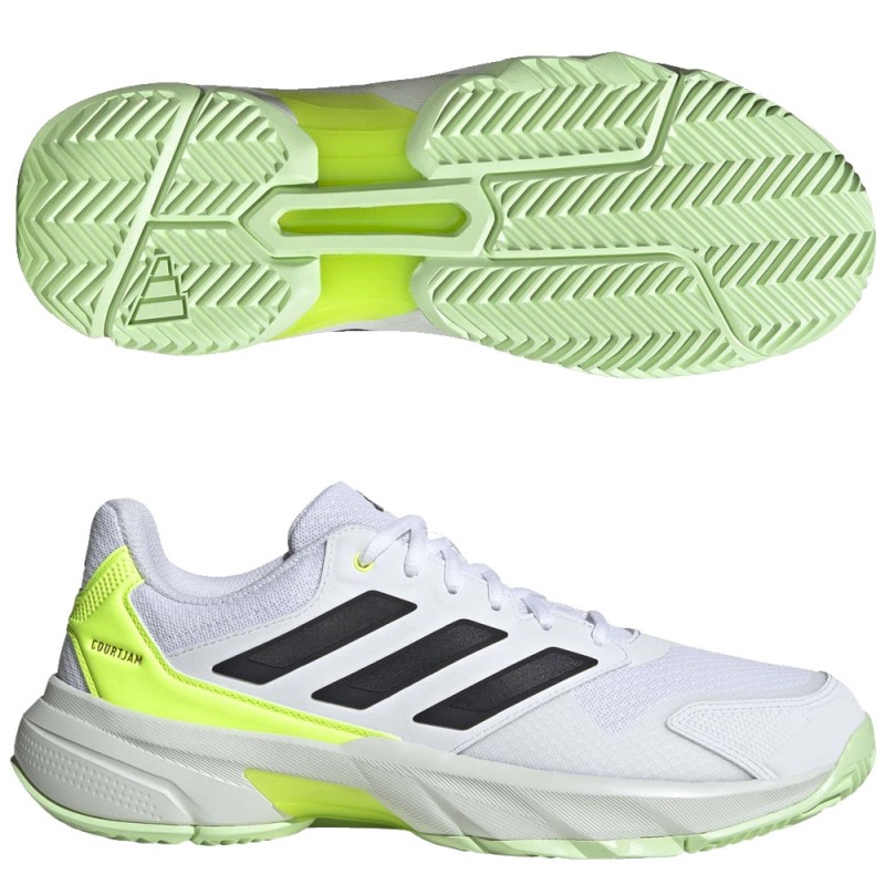 Adidas Courtjam Control M yellow white heren 2024 Adidas Courtjam Control M yellow white heren 2024