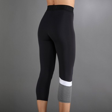 Endless Line Pocket 7/8 zwart wit Leggings